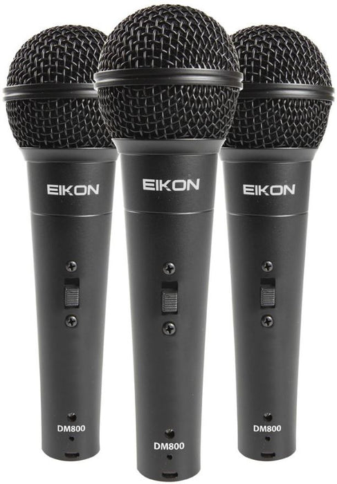 3x Dynamic Cardioid Vocal Microphones Pack