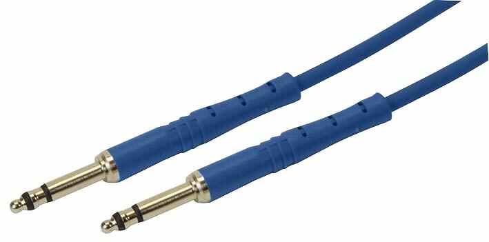 Bantam (TT) 4.4mm Male to Male Patch Lead 2ft (0.3m) Blue