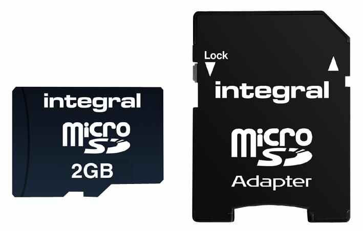 2GB MicroSD Memory Card with SD Adaptor