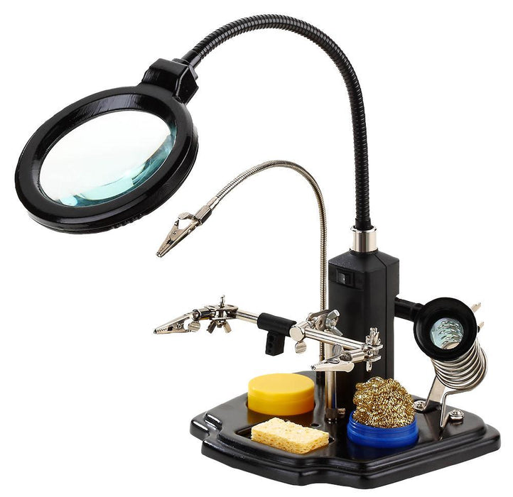 LED Magnifying Lamp with Third Hand Tool