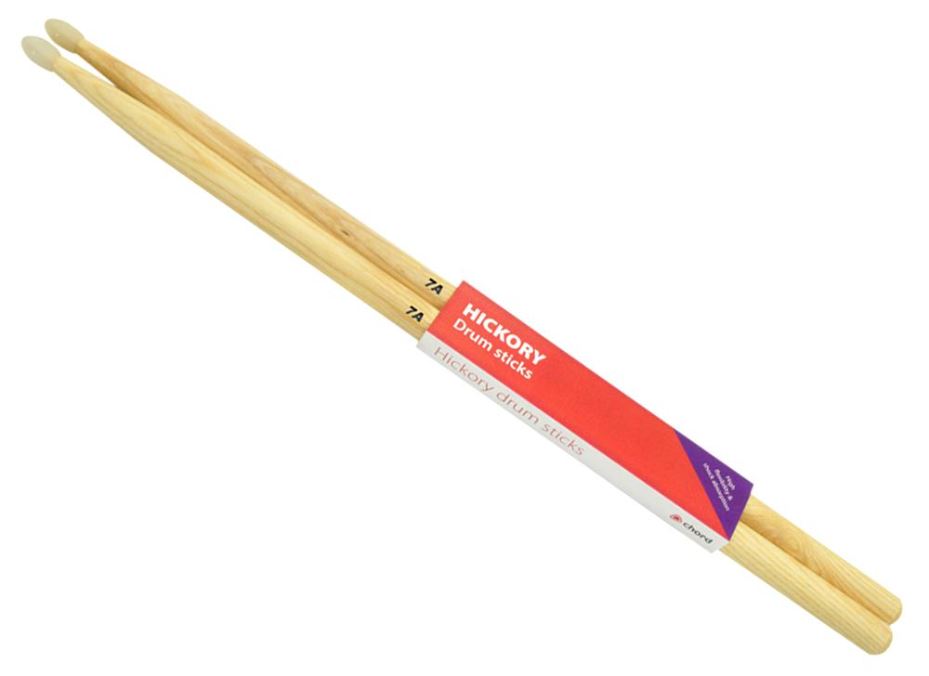 Hickory Drumsticks 7A, Nylon Tip