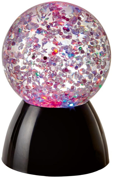 13cm LED Colour Changing Glitter Ball