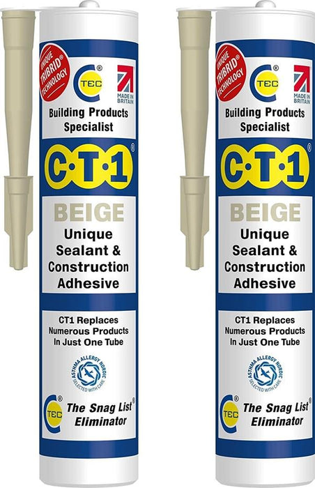 Building Sealant & Adhesive Snag Tube for Virtually Any Material (Twin Pack)