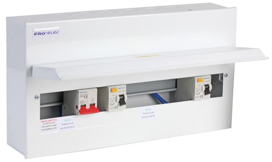 21 Way Dual RCD Metal Consumer Unit, (7+8)
