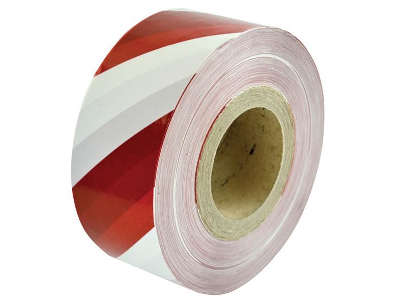 Heavy-Duty Barrier Tape Red & White 70mm x 250m