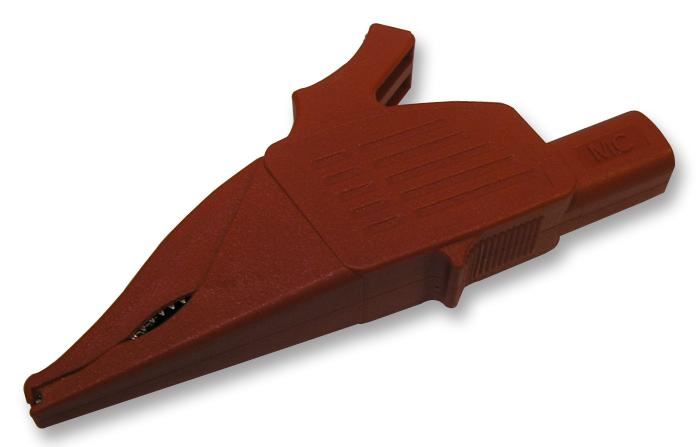 32A 4mm Insulated Crocodile Clip - Red