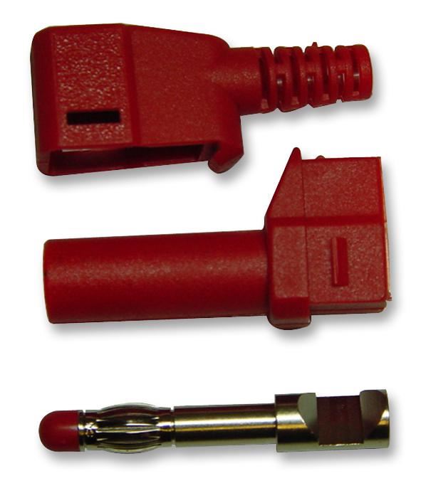 Right Angled Safety Plug, Red, 2 Pack