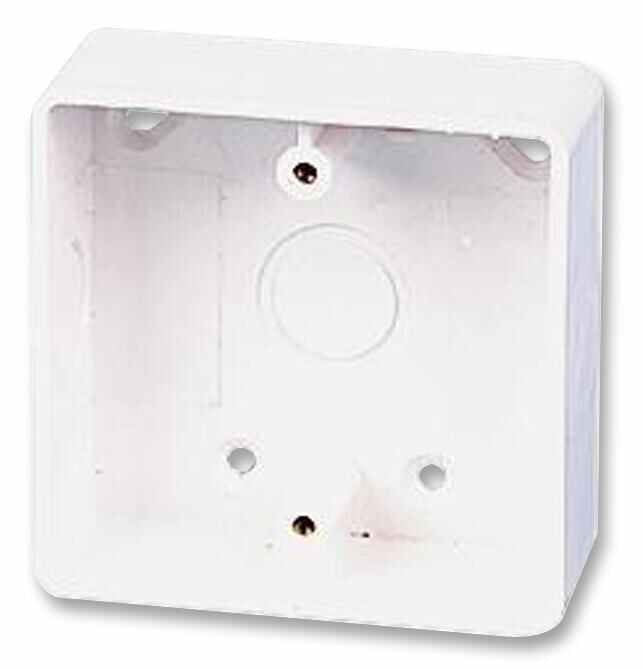 PRO POWER 1-Gang Rounded Surface Mount Conduit Box Round K/O White 32mm Deep