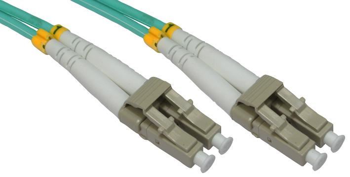 1m LC LC Duplex 50/125µm Multimode Fibre Optic Patch Lead