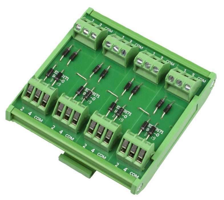 16 Way Diode 35mm DIN Rail Module, Common Cathode