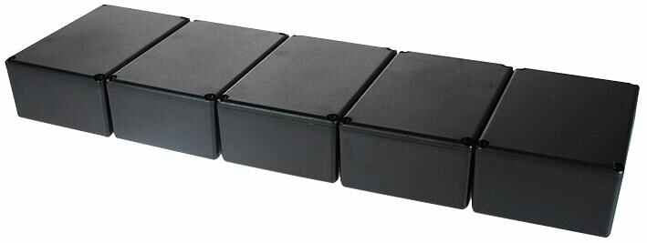 Black ABS Potting Boxes with Lids - (Pack of 5)