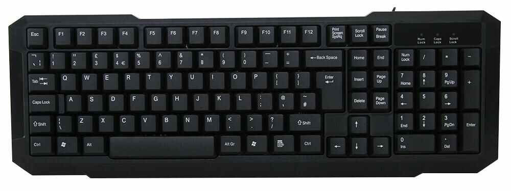 USB & PS/2 Keyboard Black