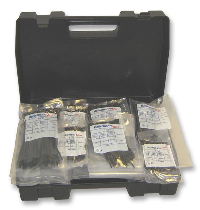 T-Series Large Black Nylon Cable Ties & Applicator Kit 2500 Pack