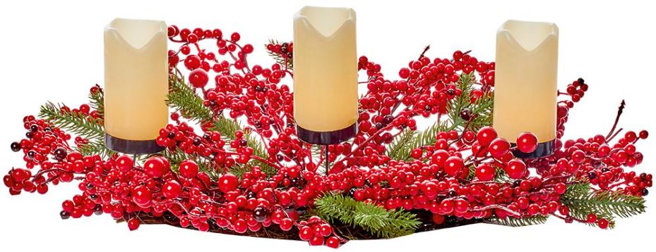 60cm Red Berry Decorative Centrepiece