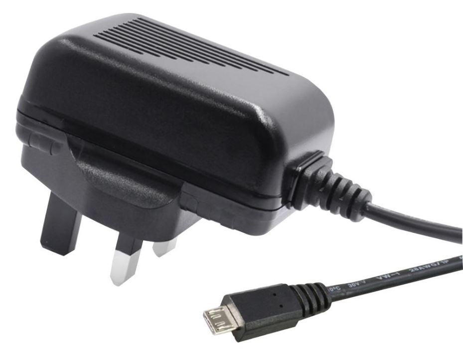 1.5A, Micro USB Mains Charger with Built in Micro USB Lead