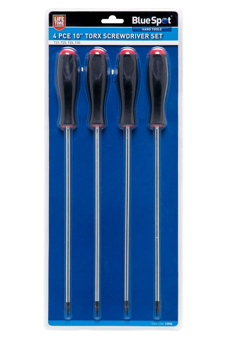 4 PCE 10” Torx Screwdriver set