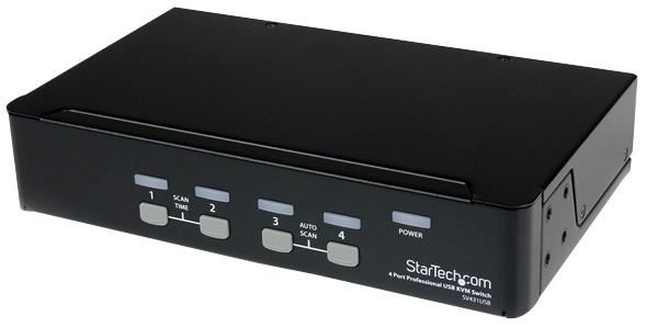 4-Port Professional VGA USB KVM Switch with Hub