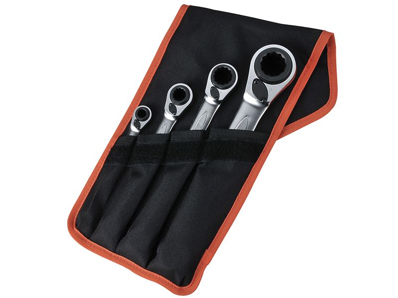 S4RM Series Reversible Ratchet Spanner Set