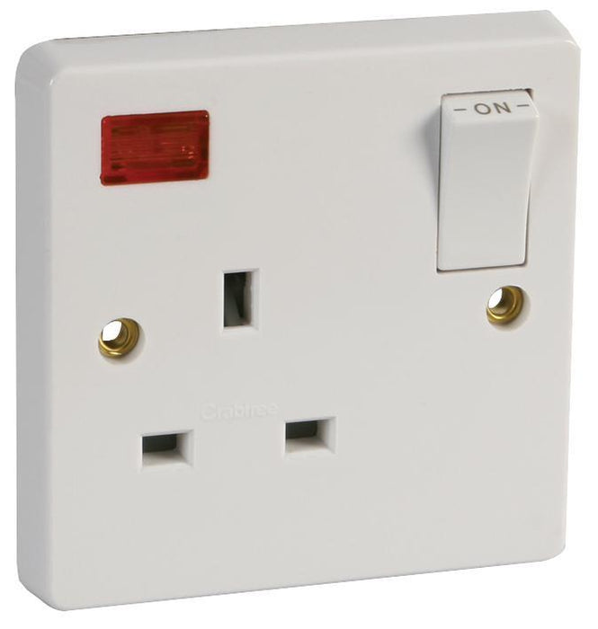 13A Double Pole Switched Socket with Neon