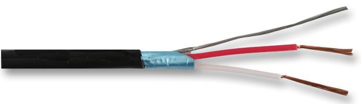 Microphone Cable 3.0mm PVC Black 20/0.10mm OFC 100m Reel