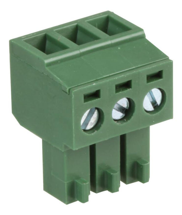 3.81mm Pluggable Terminal Block, Plug, 3 Way, 26AWG to 16AWG, 10 A