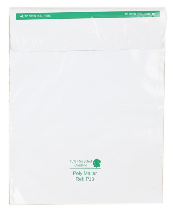 250x310mm White Poly Jacket Mailer Bag - Pack of 100