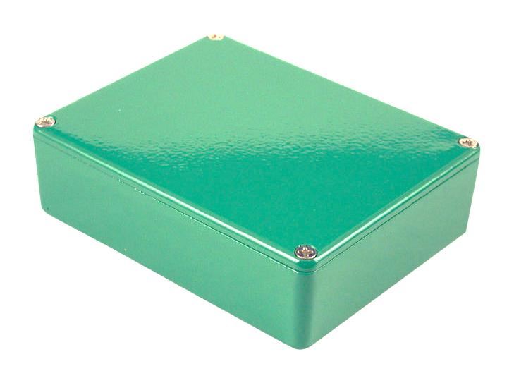 IP54 Green Stomp Box Aluminium Instrument Enclosure - 119x94x34mm
