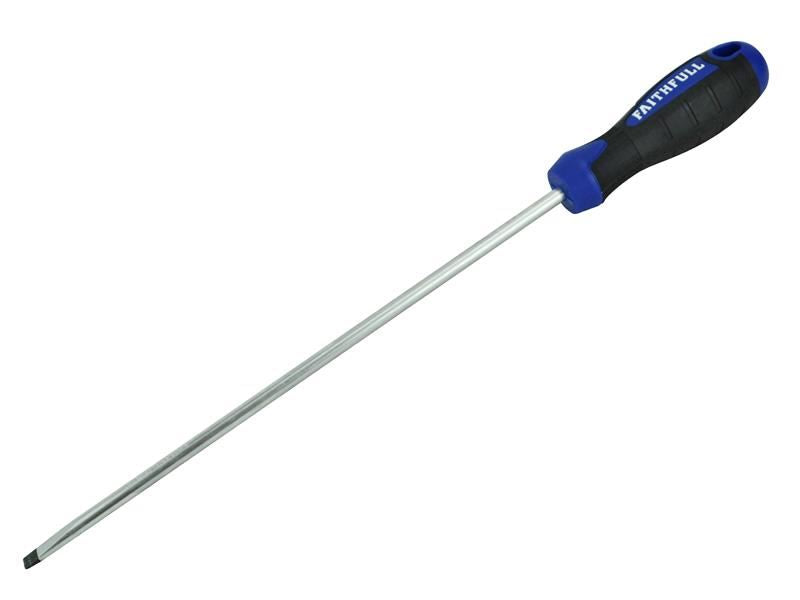 Soft Grip Screwdriver, Flared Slotted