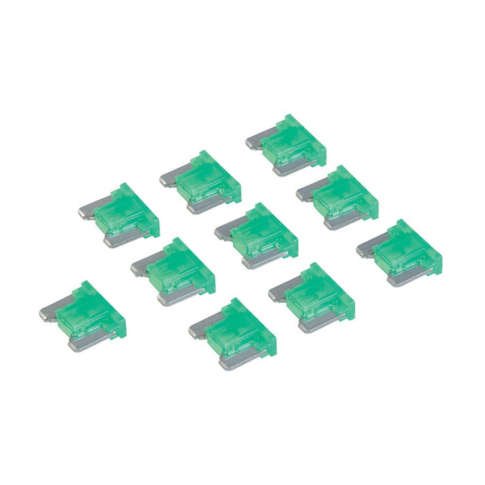 ATT Low Profile Mini Automotive Blade Fuses 10pk - 30A Green