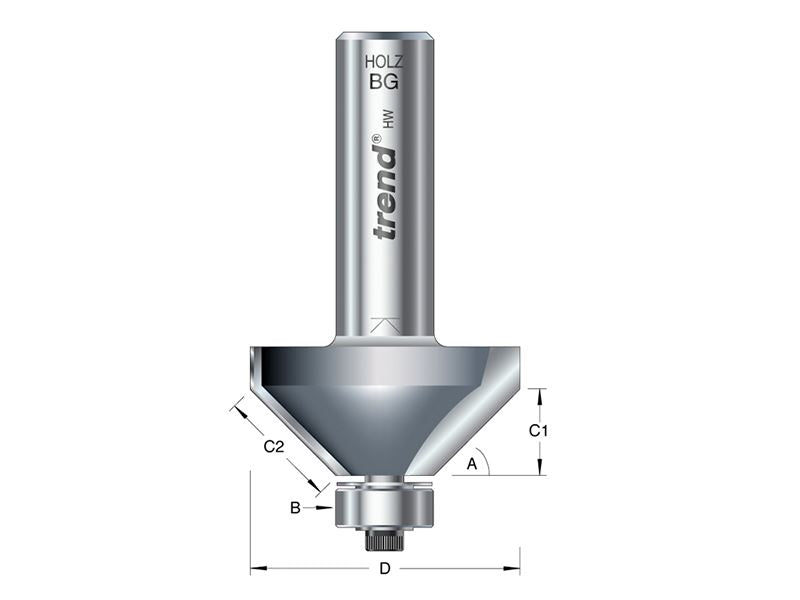 45° Bearing Guided Chamfer Cutter