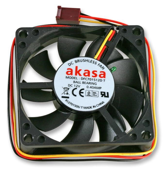 12V DC 3 Pin Computer Case Auto Thermal Fan - 70 x 70 x 15mm