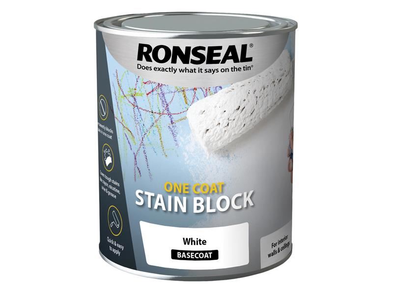 One Coat Stain Block White 750ml