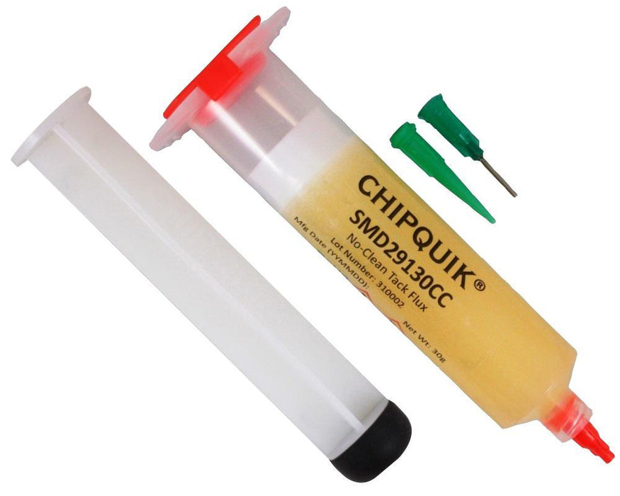 No-Clean Tack Flux Syringe with Plunger & Tip