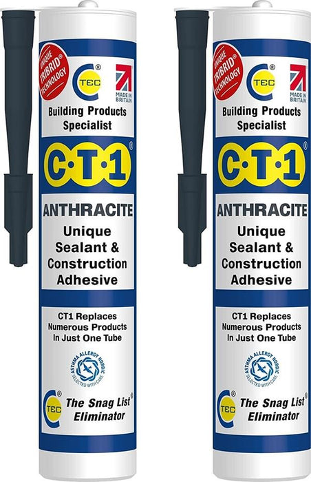 Building Sealant & Adhesive Snag Tube for Virtually Any Material (Twin Pack)