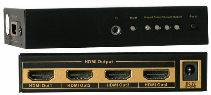 1 x 4 Full HD HDMI Splitters