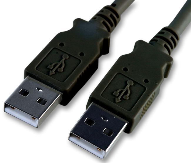 1m Black A Plug to A Plug USB 2.0 Cable