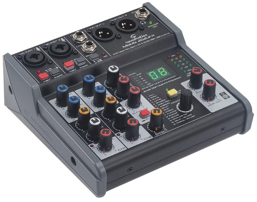 4 Channel Audio Mixer with FX & USB Sound Card