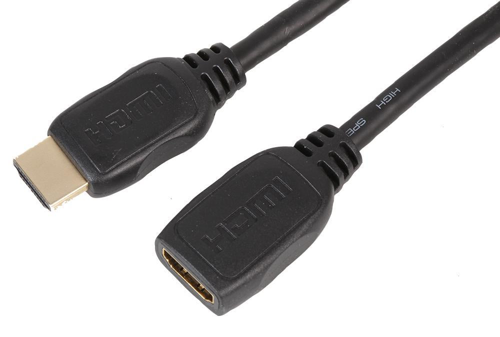 4K HDMI Extension Lead, Male to Female, Gold Plated Connectors