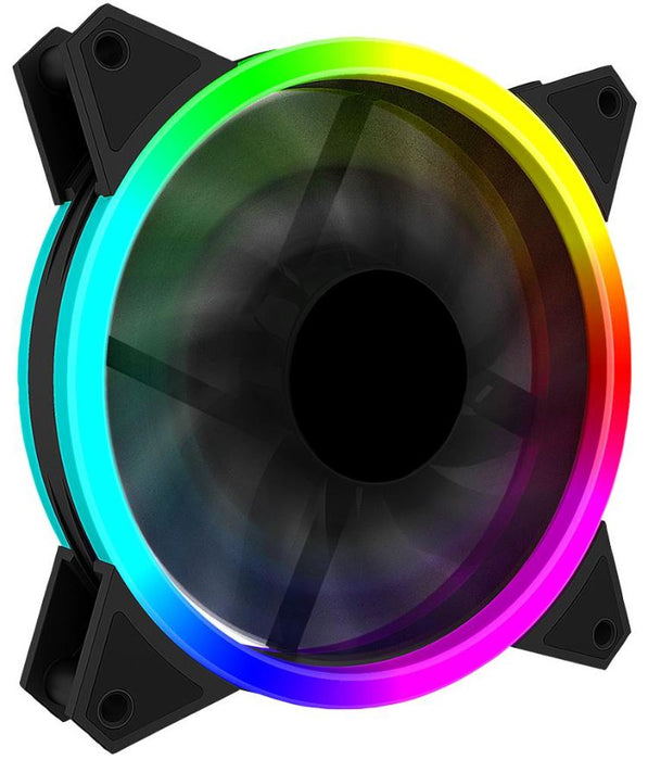 Velocity Rainbow 12cm ARGB LED Dual Ring Cooling Fan