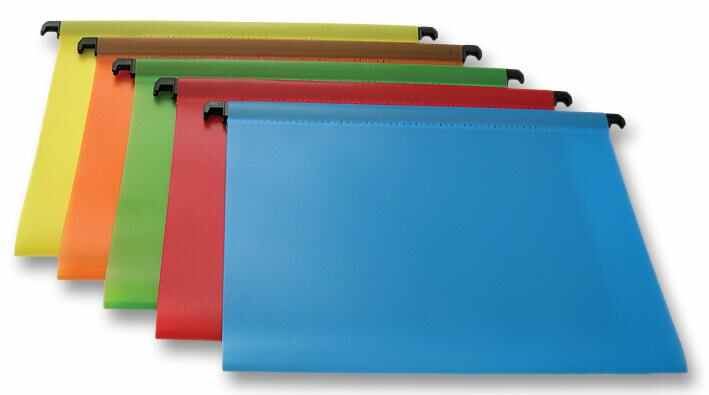 CATHEDRAL - Foolscap Suspension Files - Pack of 5 Assorted Colours