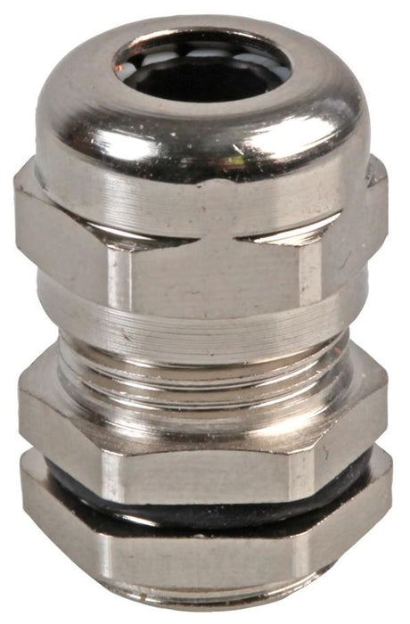 M-MA M12 Brass Nickel Plated Cable Gland 4-7mm Dia.