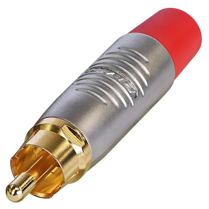 RCA Phono Plug, Nickel, Red