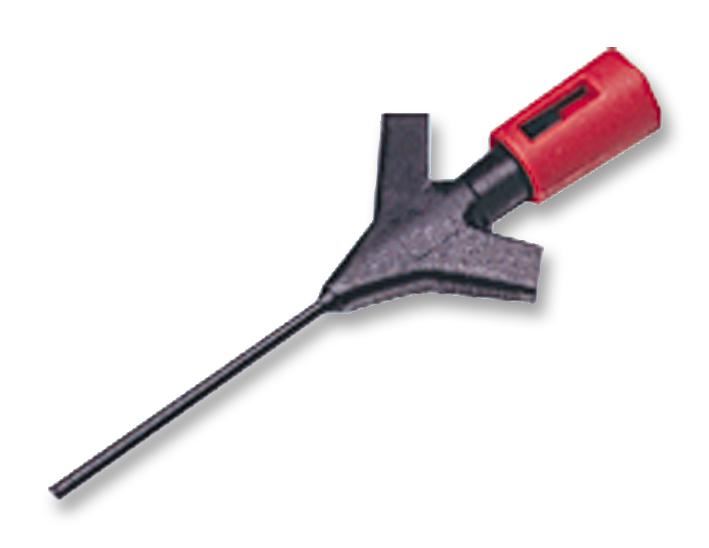 2A 2mm MICRO-KLEPS Miniature Clamp Test Probe - Red