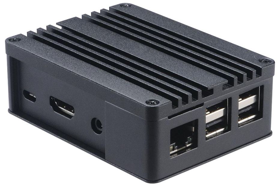 Aluminium Case for Raspberry Pi, Black