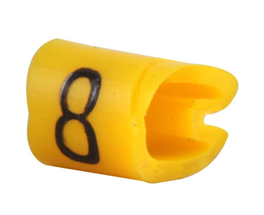 Z Type Cable Marker, 8, Chevron Cut, Yellow, 2.5-4.0mm, Reel of 1000