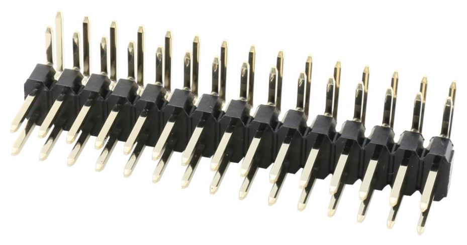 2.54mm Pin Header, 2 Row, 30 Way, Right Angle