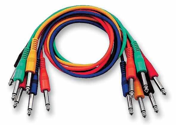 6.35mm (1/4") Stereo Jack Plug to Plug Leads 6 Pack