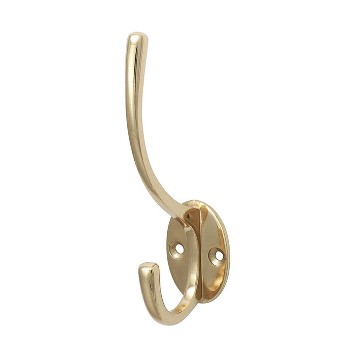 Hat & Coat Hook - Polished Brass (Size 125 x 32mm - 1 Each)