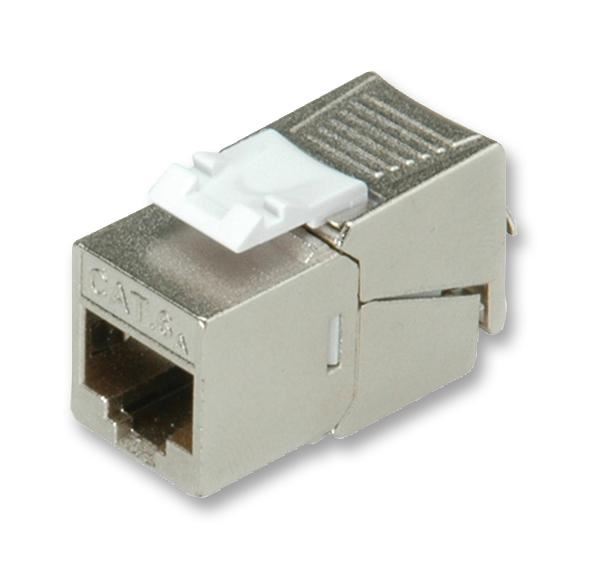 RJ45 Keystone Socket, Cat6a STP Shielded, IDC/IDT Termination, Metal Housing