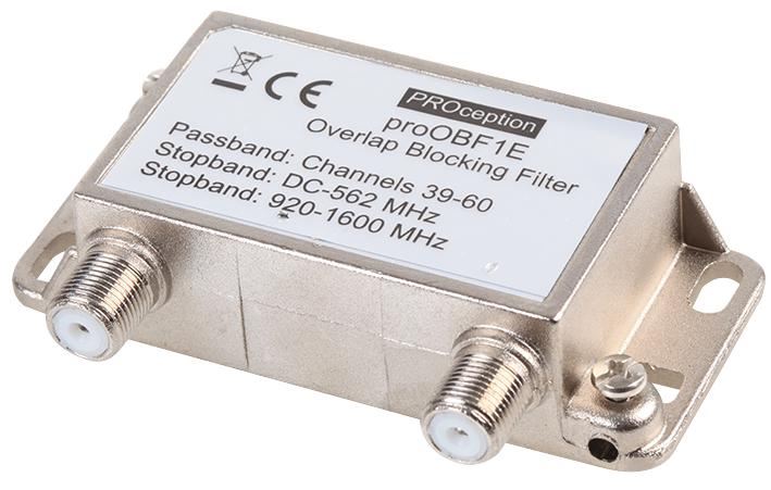 DTT Overlap Blocking Filter Passband 39-62, DC-562 MHz, 920-1600 MHz